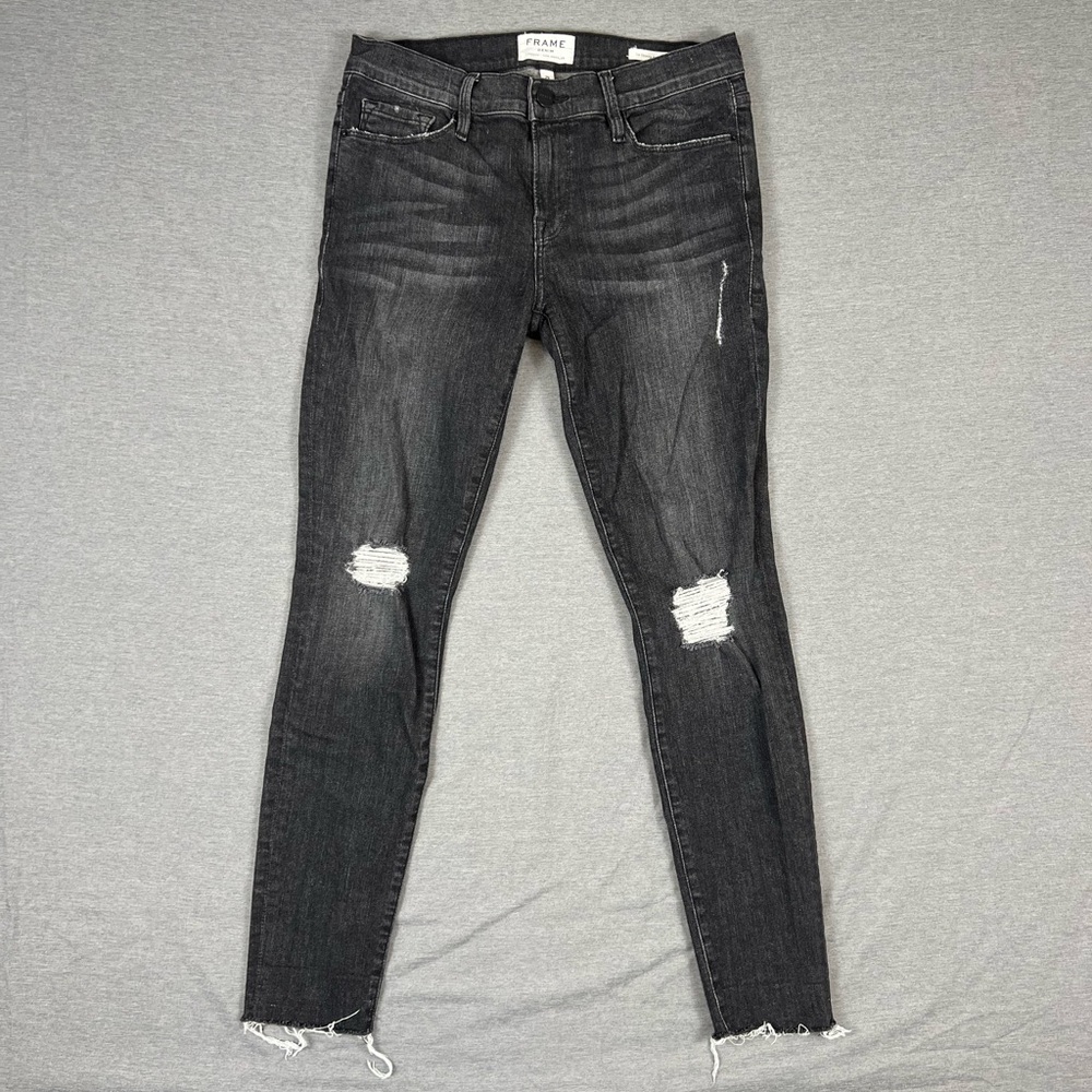 Frame Denim Charcoal Skinny Jeans
